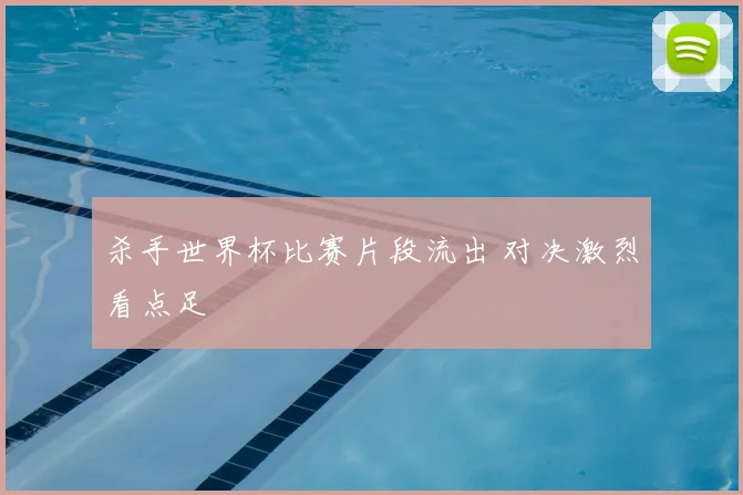 杀手世界杯比赛片段流出 对决激烈看点足